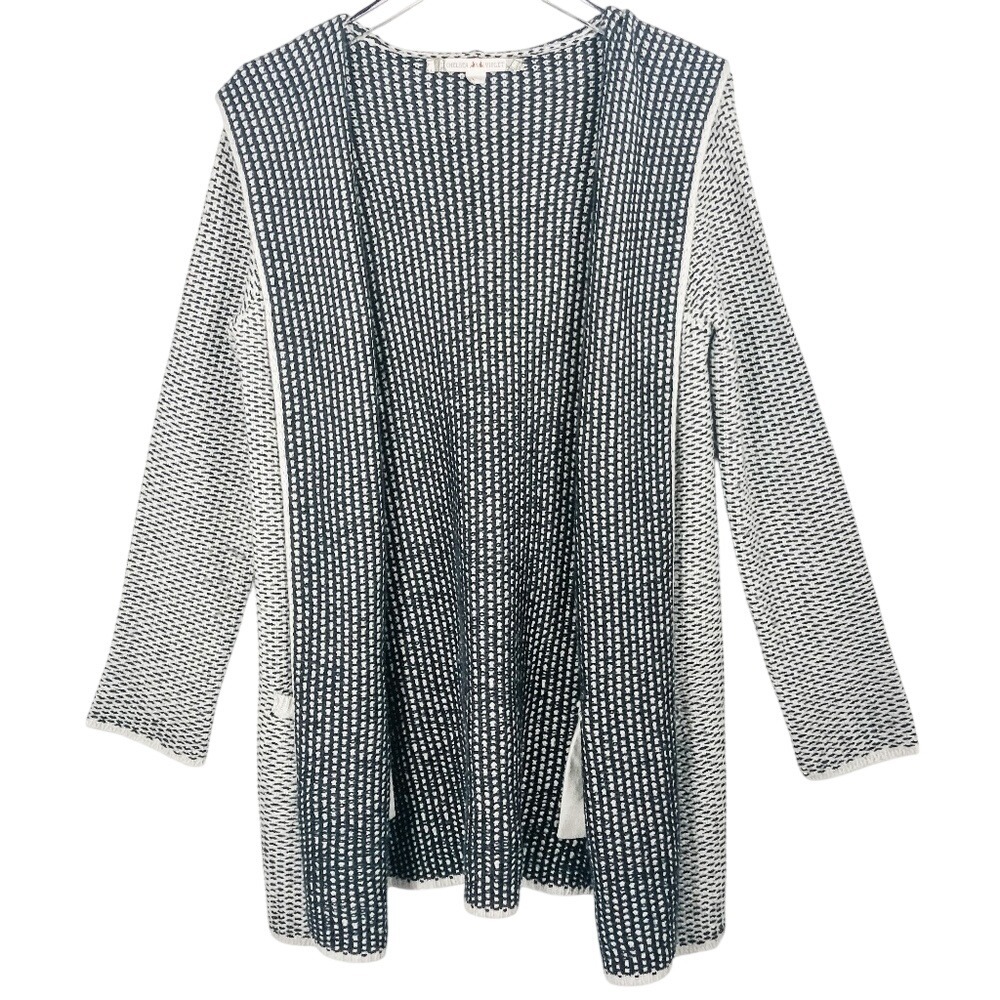 Chelsea & Violet Open Knit Wool Hoodie Cardigan